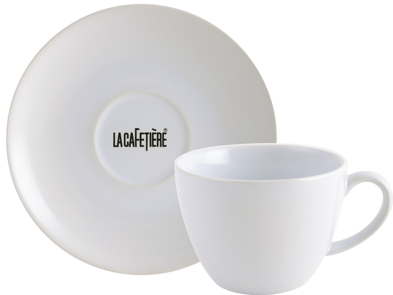 La Cafetière Decal Coffee Cup and Saucer La Cafetière Decal Coffee Cup and Saucer