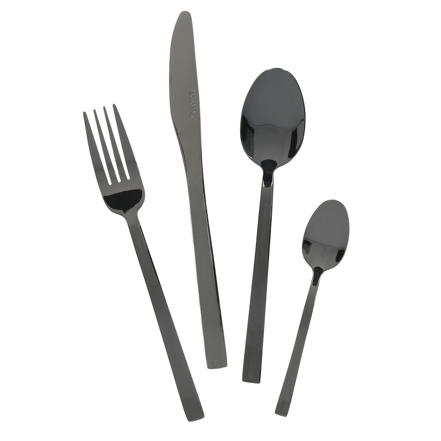 Mikasa Ciara Diseno 16 Piece Cutlery Set PVD Black Mikasa Ciara Diseno 16 Piece Cutlery Set PVD Black