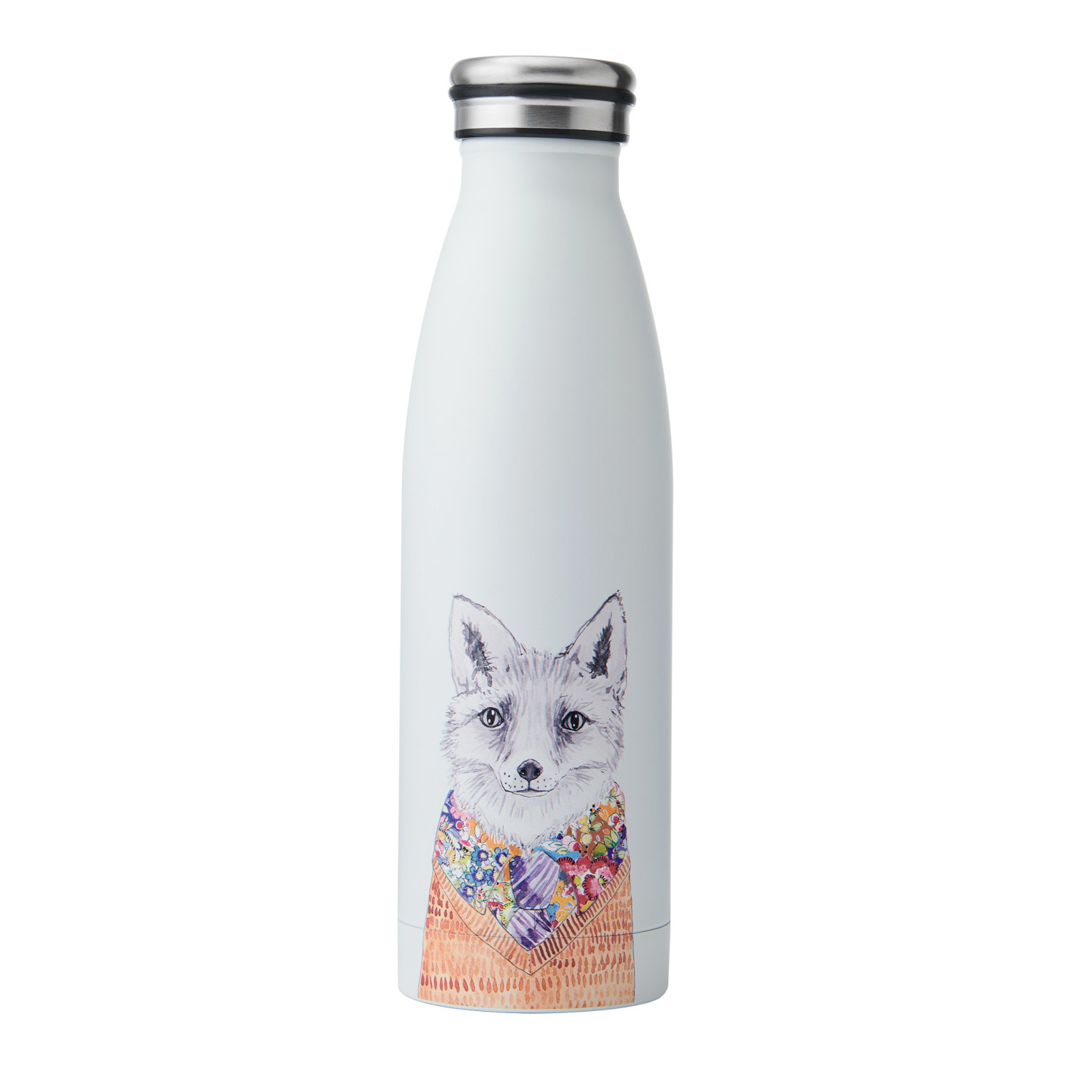 Mikasa Tipperleyhill Fox Double-Walled Stainless Steel Bottle, 500ML Mikasa Tipperleyhill Fox Double-Walled Stainless Steel Bottle, 500ML