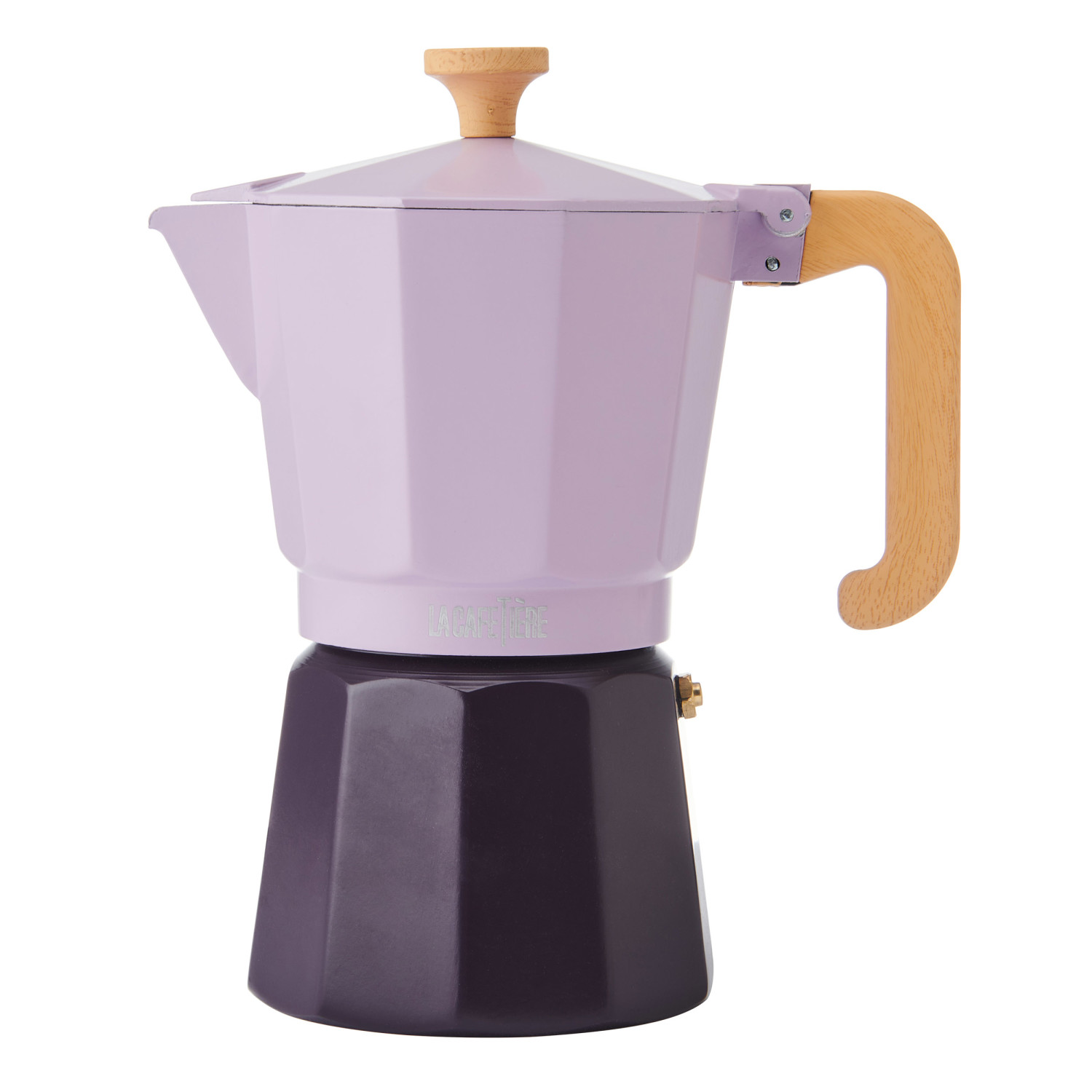 La Cafetière Venice 6 Cup Espresso Maker- Aluminium, Purple, Two Tone