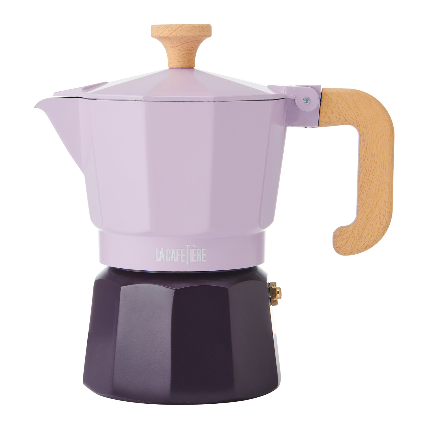 La Cafetière Venice 3 Cup Espresso Maker- Aluminium, Purple, Two Tone
