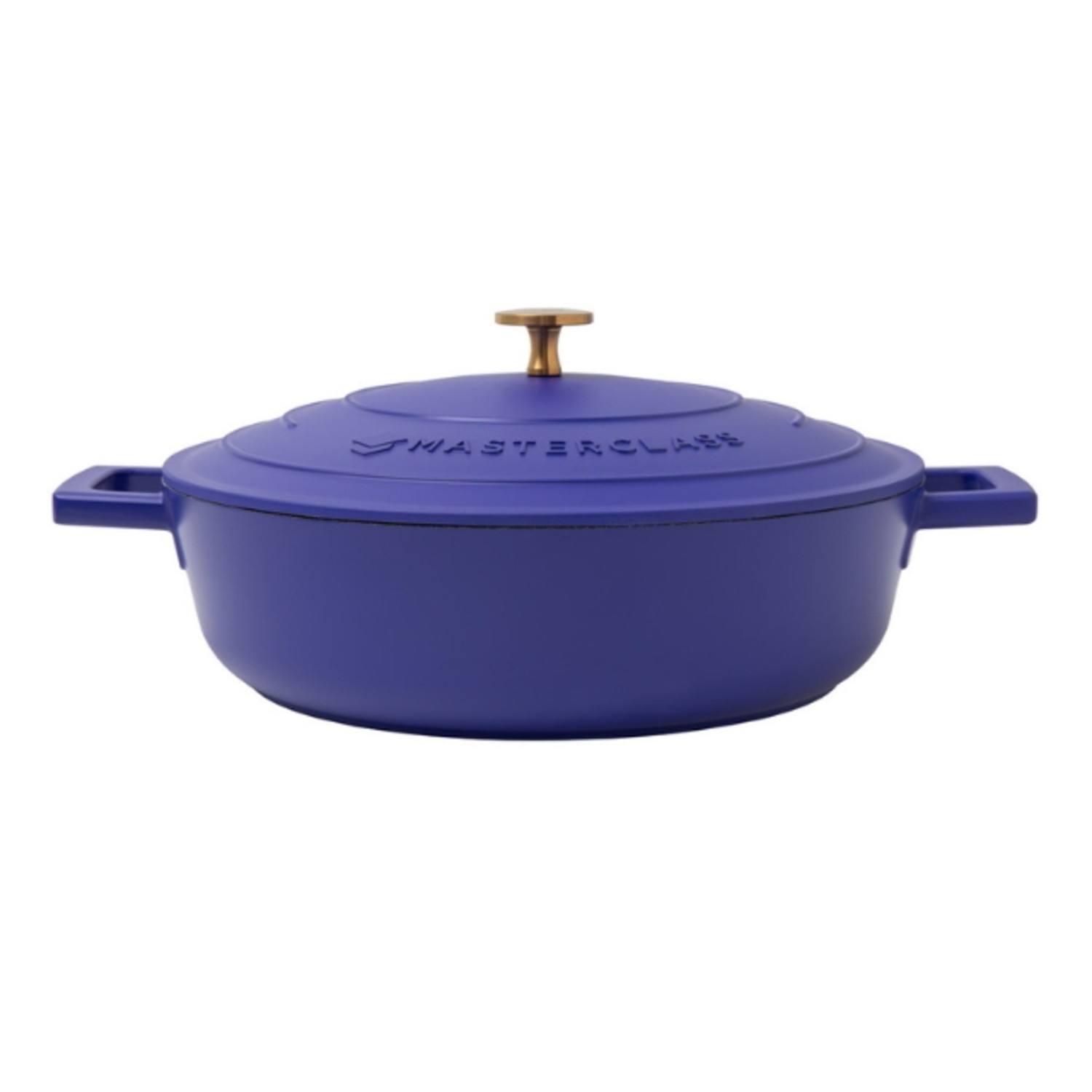 MasterClass Electric Blue Cast Aluminium Shallow Casserole Dish, 28cm, 4L MasterClass Electric Blue Cast Aluminium Shallow Casserole Dish, 28cm, 4L
