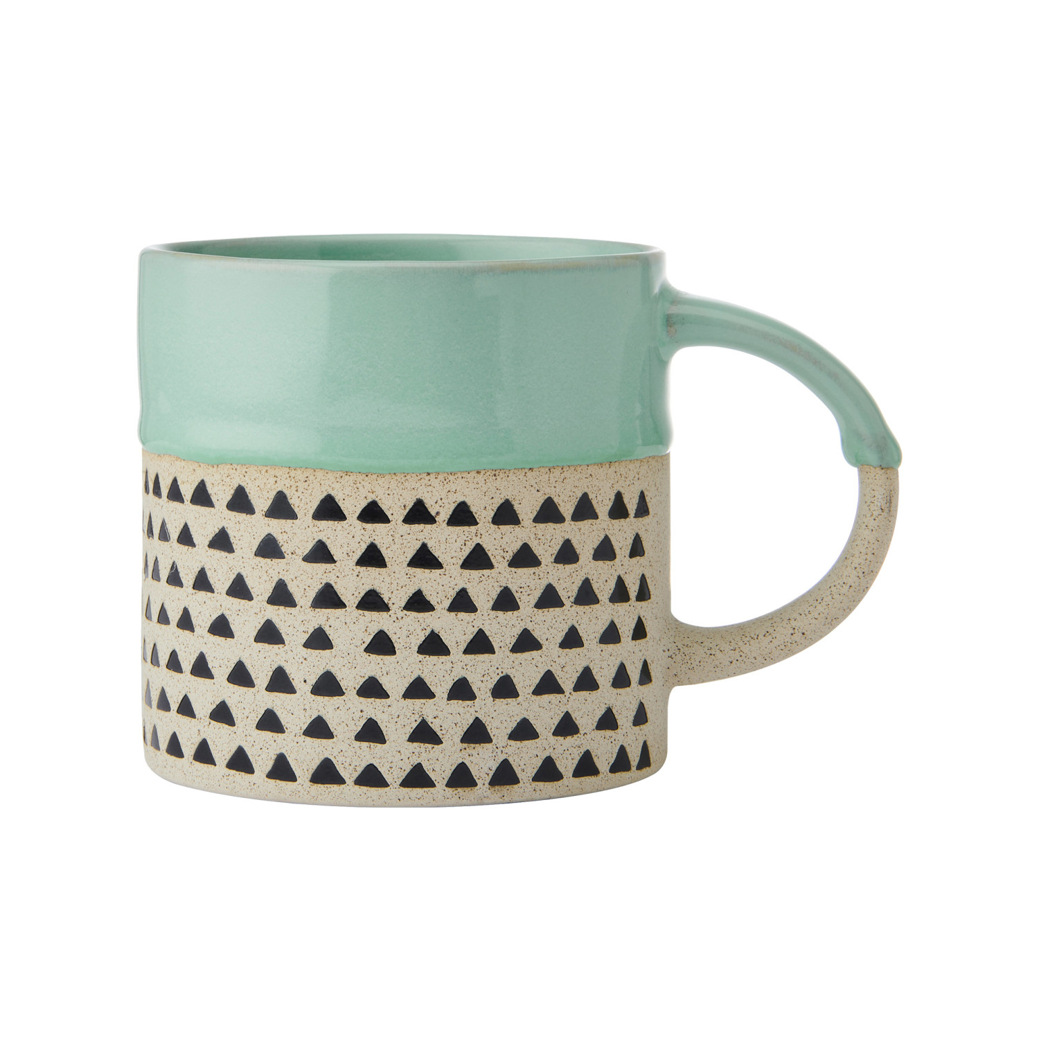 Mikasa Wax Resist Green Glaze Mug, 390ML