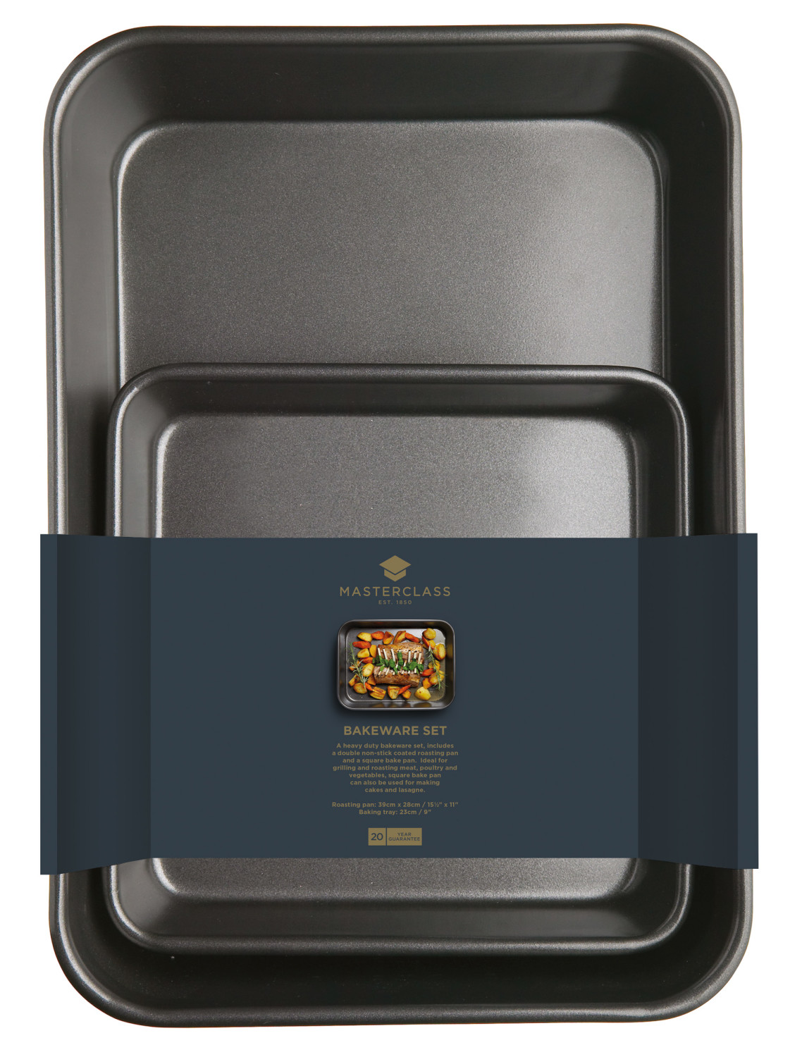 MasterClass Twin Pack - Non-Stick Roasting Pan and Baking Pan MasterClass Twin Pack - Non-Stick Roasting Pan and Baking Pan