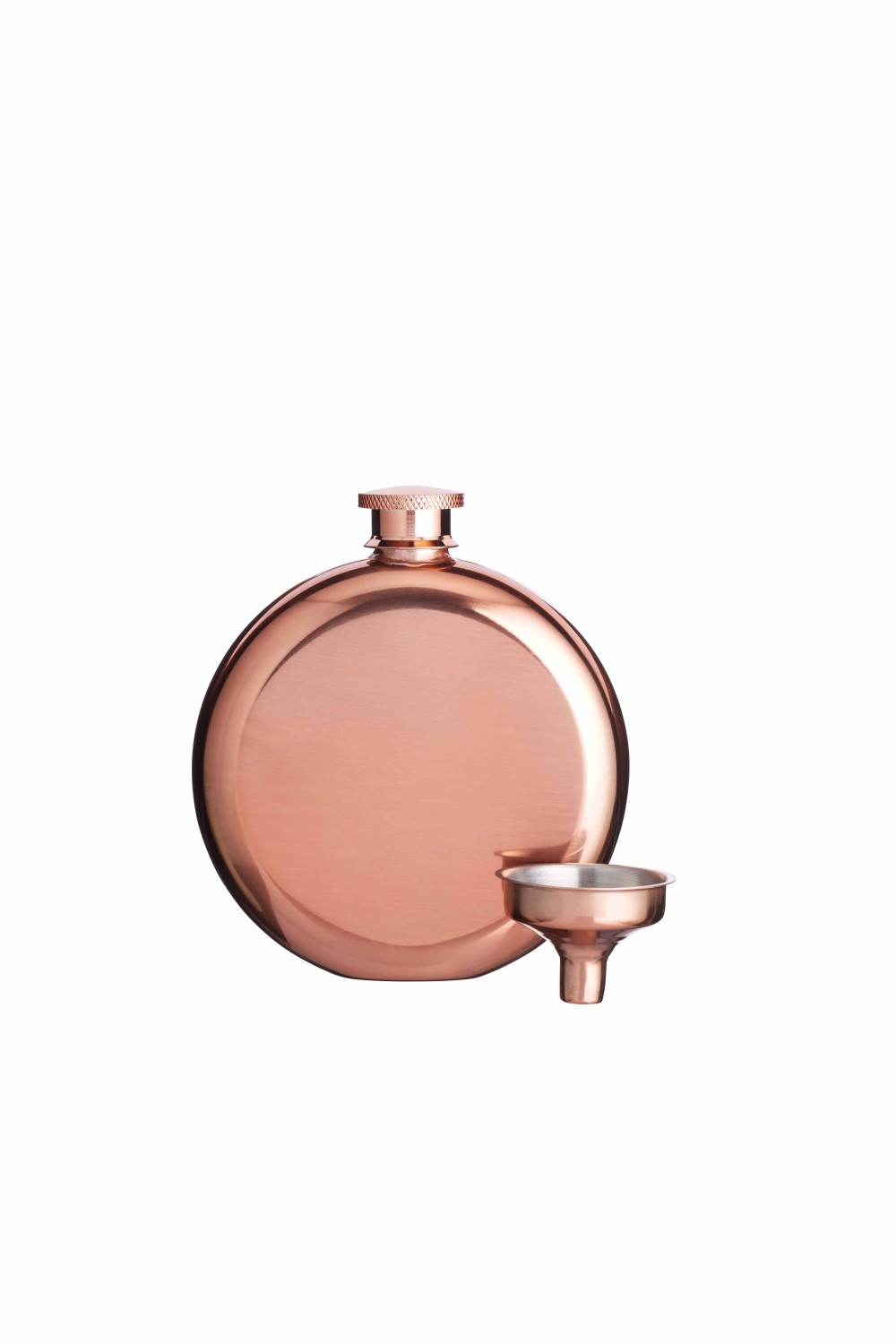 BarCraft Stainless Steel Copper Finish 140ml Hip Flask
