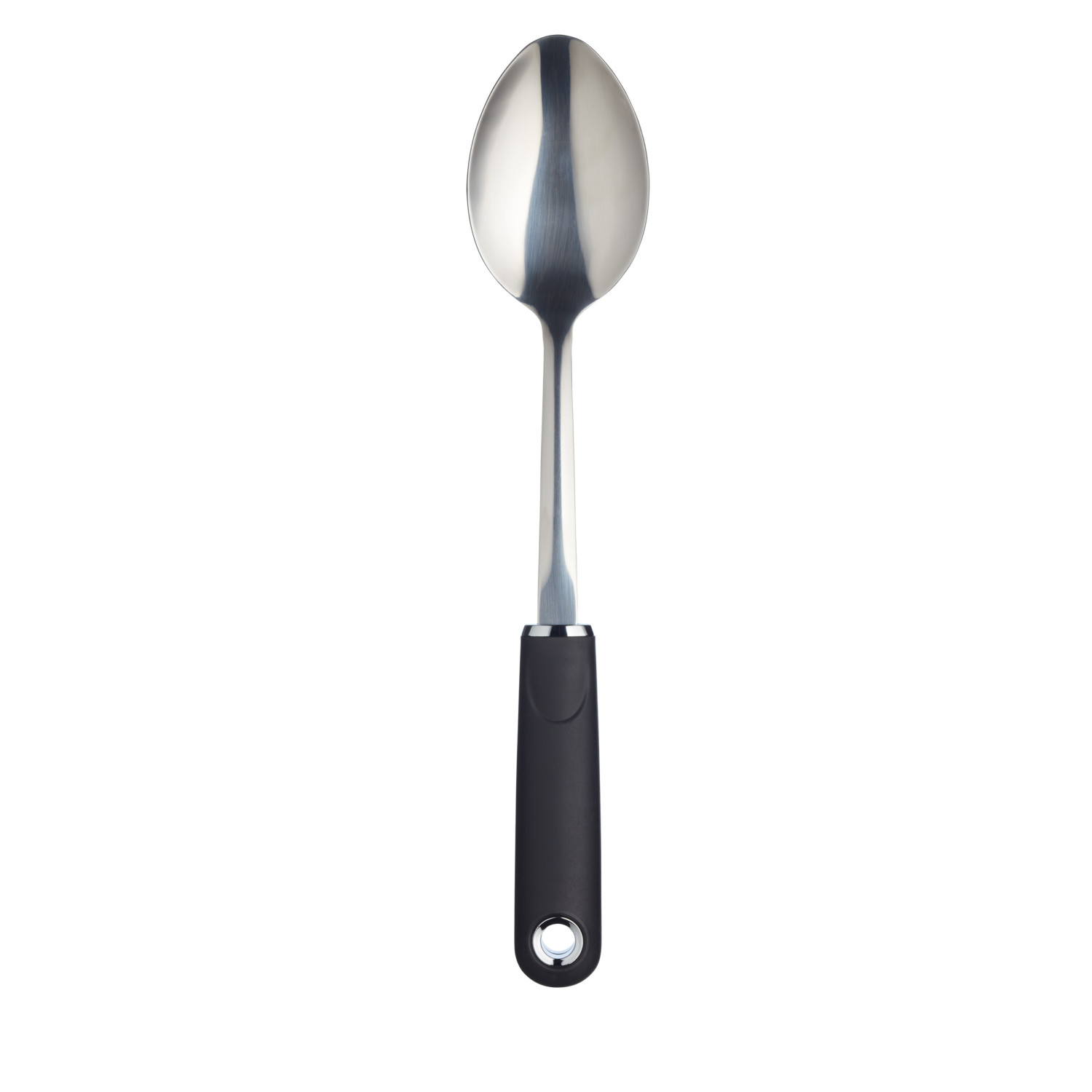 MasterCraft Soft Grip Stainless Steel Solid Cooking Spoon