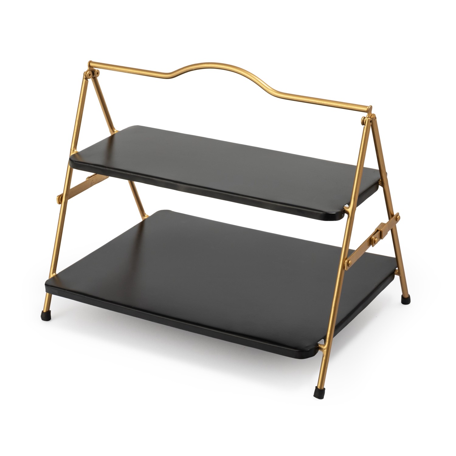 Artesà 2 Tier Gold and Black Metal Serving Stand, 39.3 x 26cm Artesà 2 Tier Gold and Black Metal Serving Stand, 39.3 x 26cm