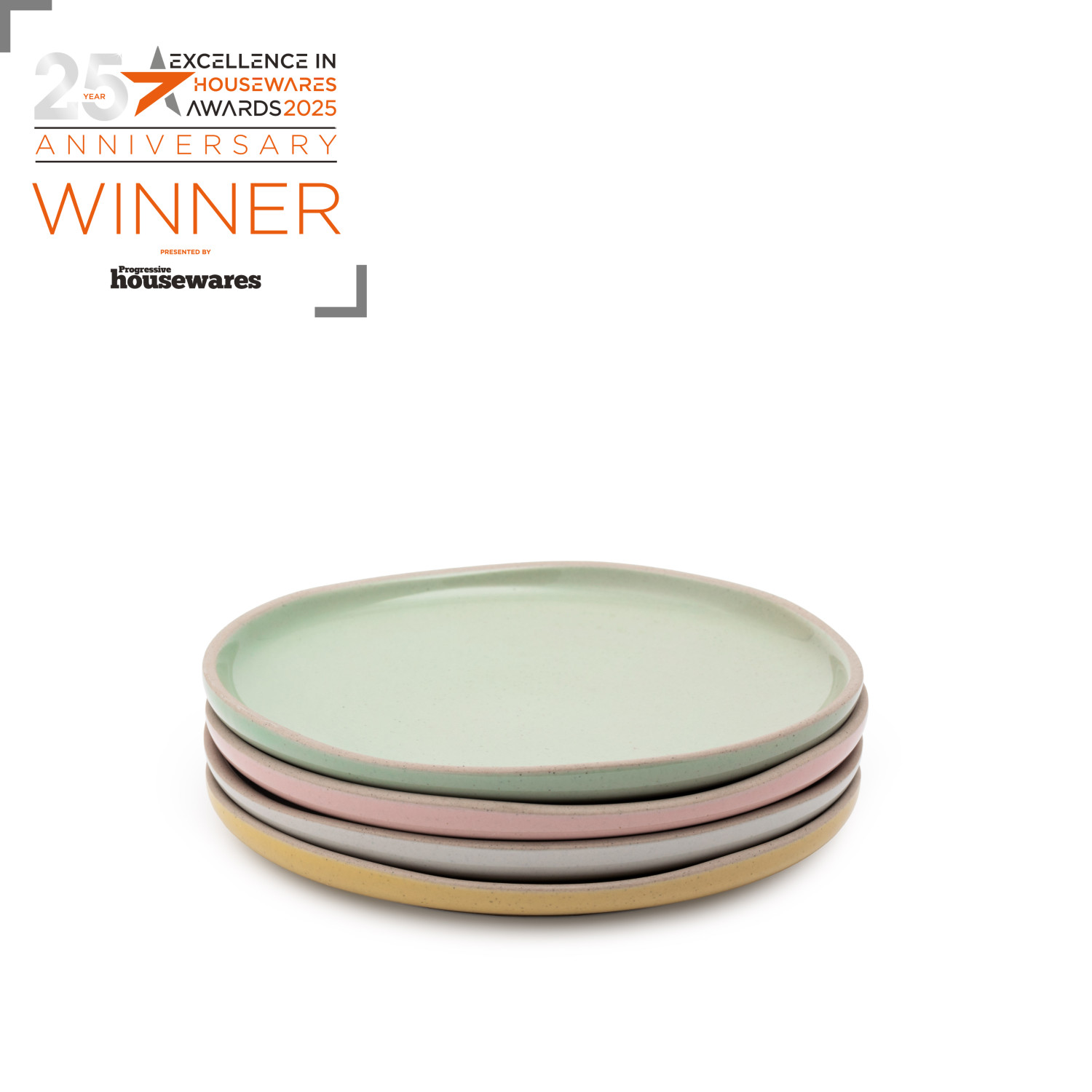 Jamie Oliver Big Love Little Plates, Set of 4, Mixed Colours, 19cm