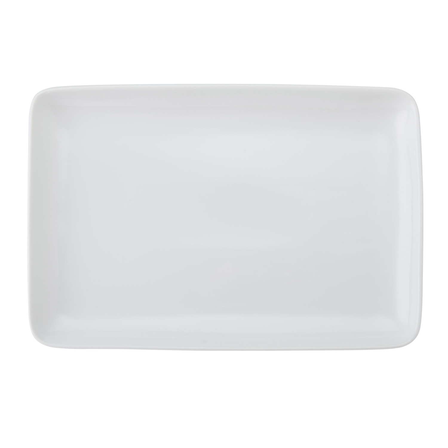Mikasa Chalk Rectangle Porcelain Serving Platter, White, 33cm