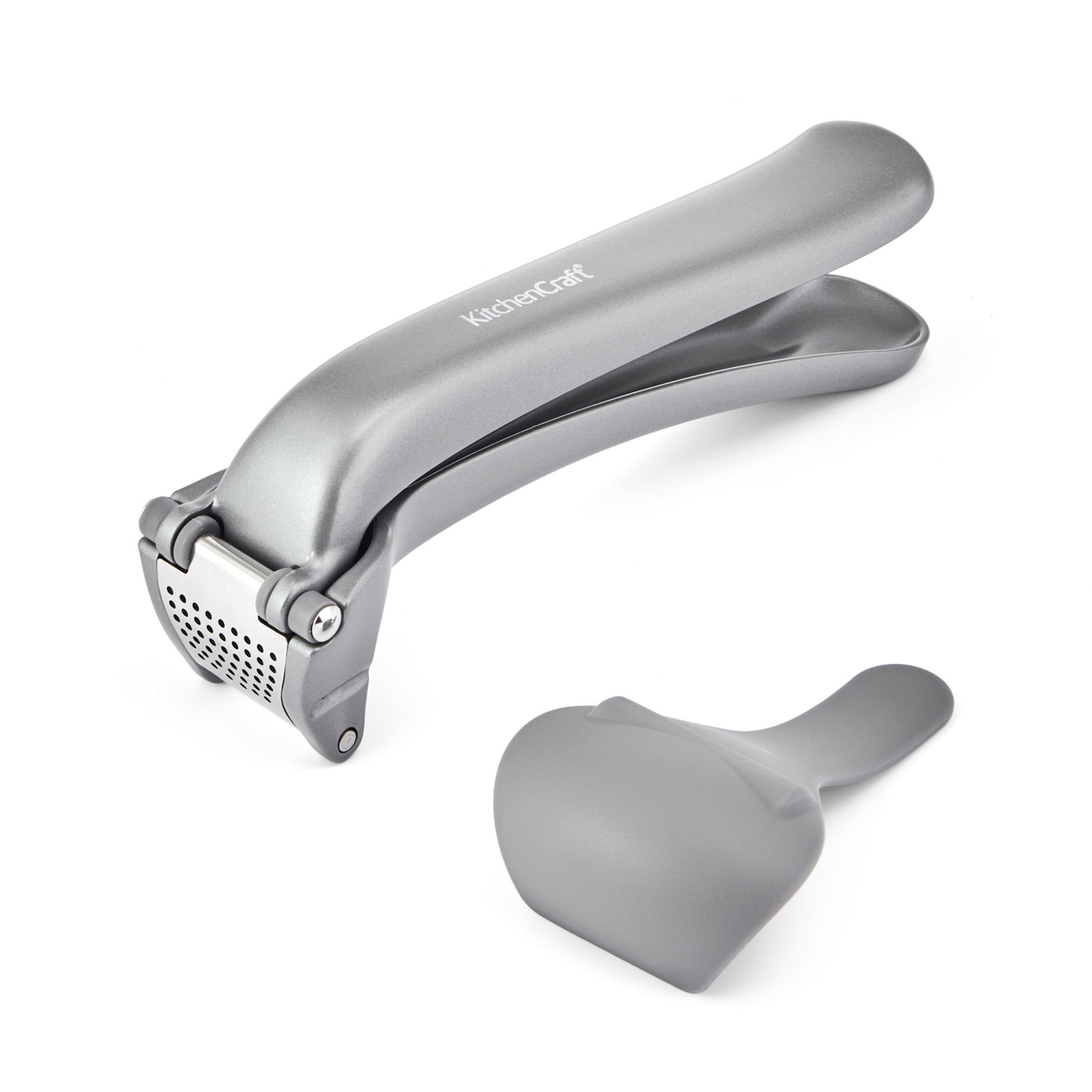 KitchenCraft Easy Clean Garlic Press with 360° Opening Mechanism