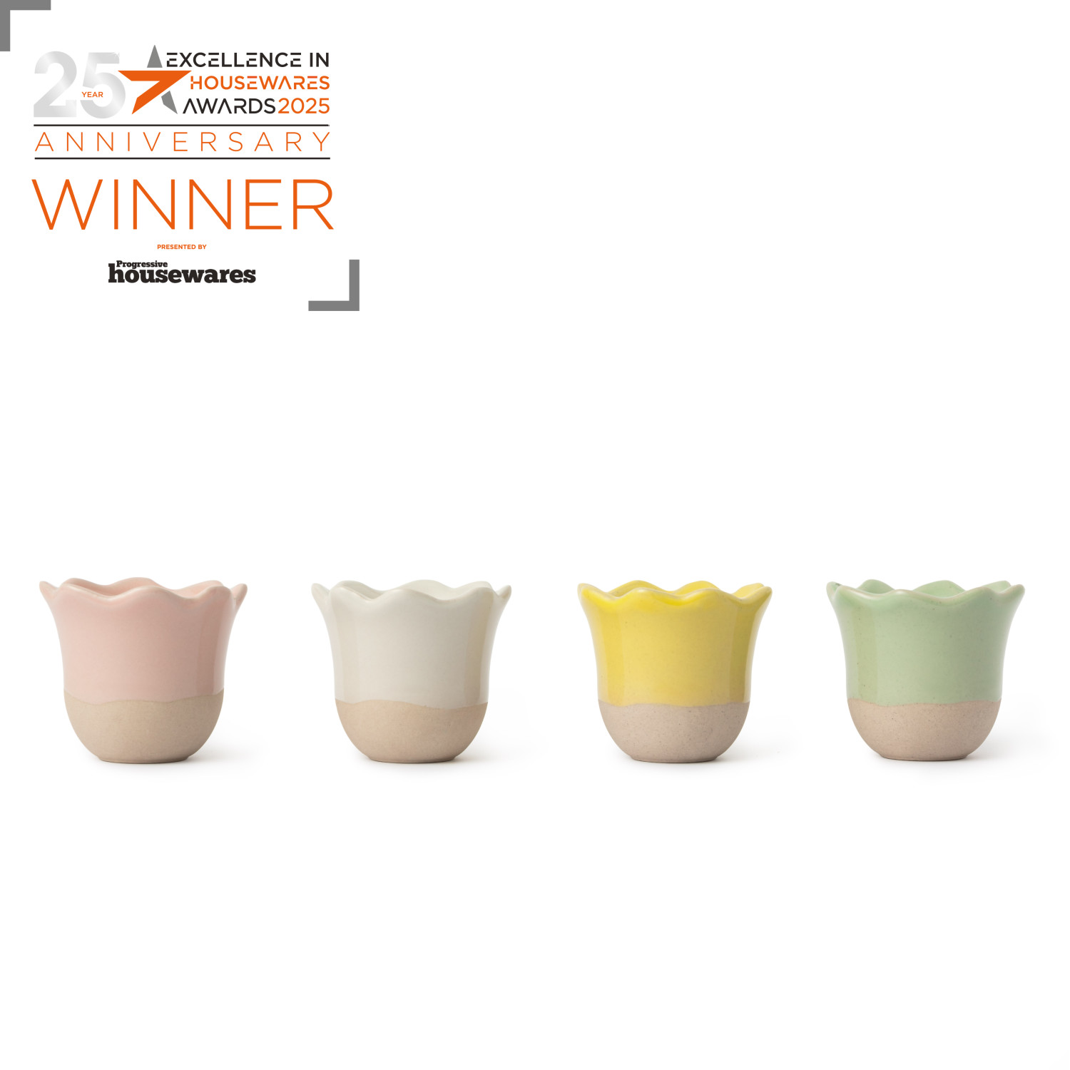 Jamie Oliver Big Love Excellent Egg Cups, Set of 4, Mixed Colours, 6cm, Stoneware