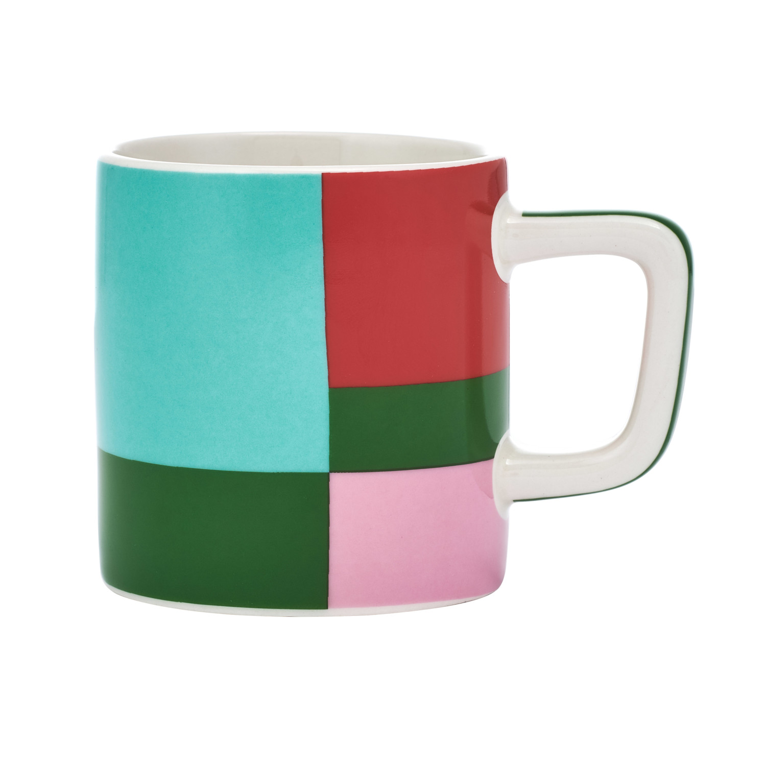 La Cafetière Ceramic Espresso Cup, Green Utopian Lines, 120ml