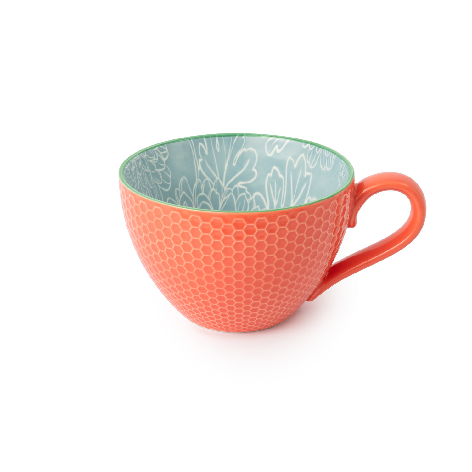 Mikasa Grey Floral Stoneware Mug, 330ml