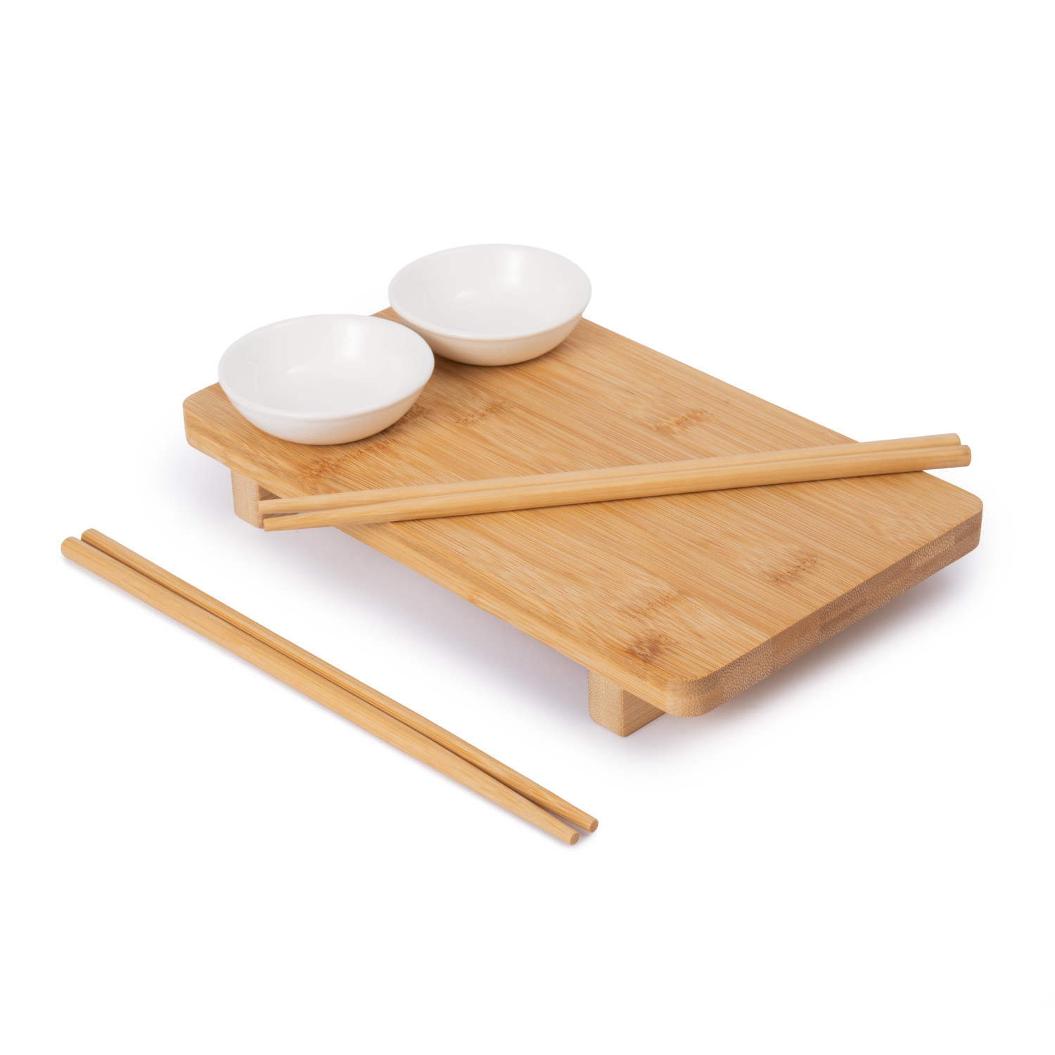 KitchenCraft World of Flavours 5pc Sushi Serving Set for Two, Including Plate, Bowls and Chopsticks