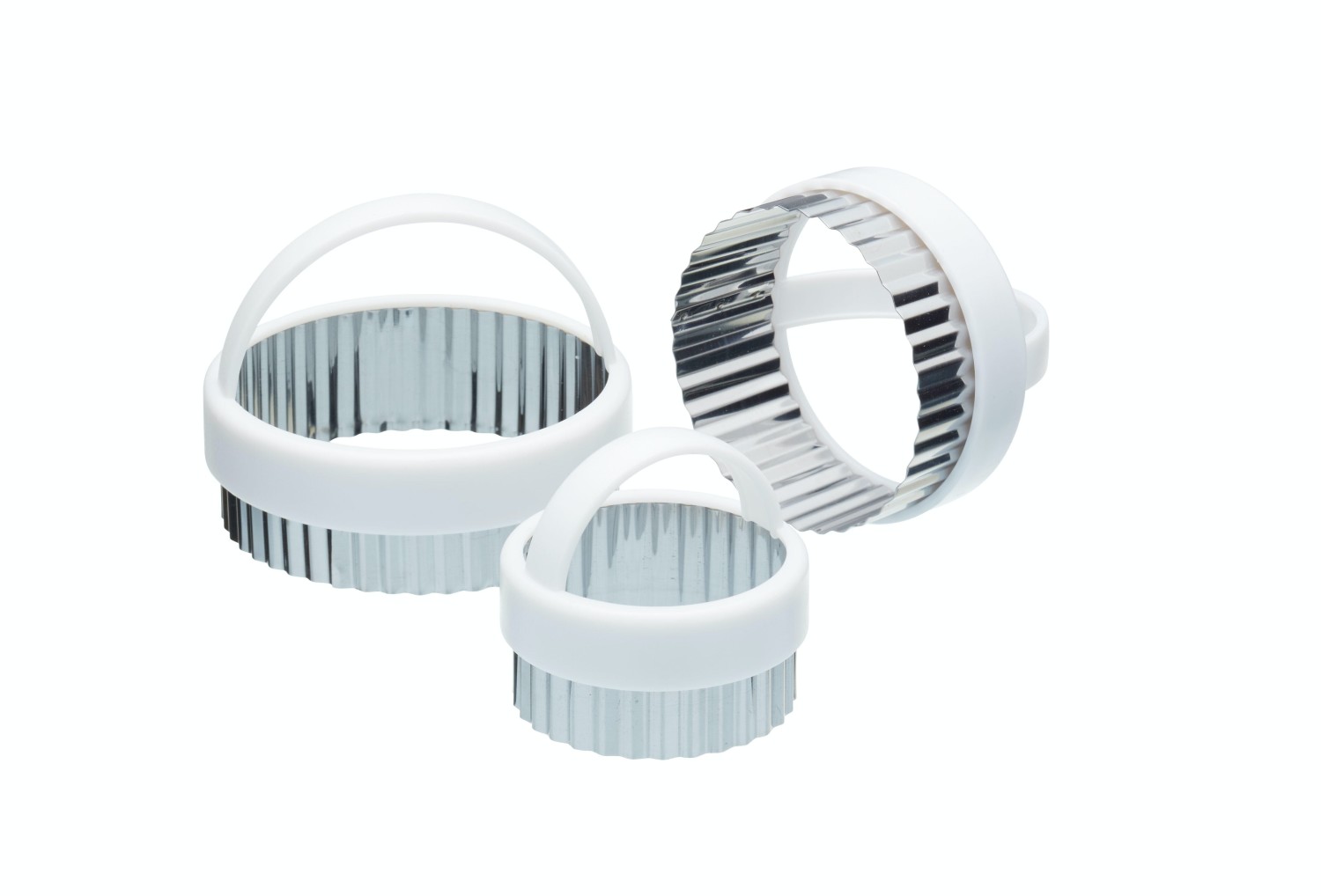 KitchenCraft Set of Three Fluted Pastry Cutters KitchenCraft Set of Three Fluted Pastry Cutters
