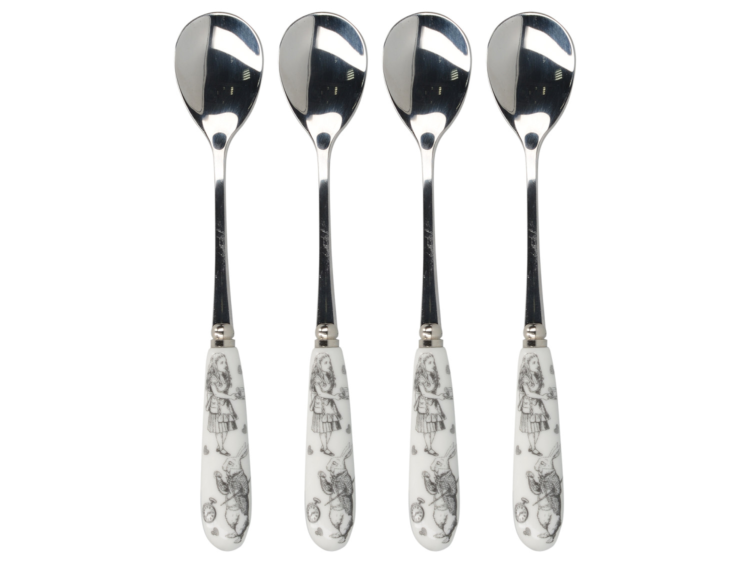 Victoria And Albert Alice In Wonderland Set of 4 Tea Spoons Victoria And Albert Alice In Wonderland Set of 4 Tea Spoons
