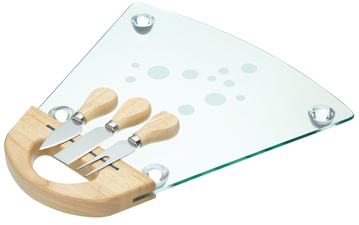 MasterClass Glass Cheese Serving Set MasterClass Glass Cheese Serving Set
