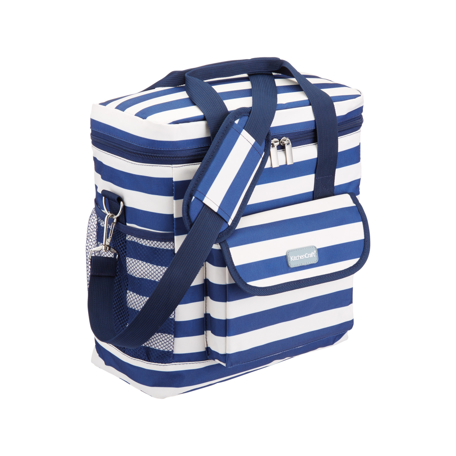 KitchenCraft Lulworth Nautical-Striped Medium Cool Bag KitchenCraft Lulworth Nautical-Striped Medium Cool Bag