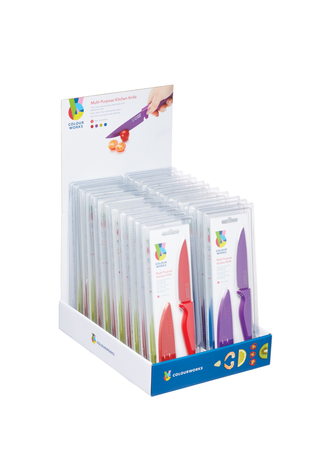 Colourworks Display of 24 Paring Knives with Protective Case Colourworks Display of 24 Paring Knives with Protective Case