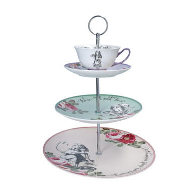 Set De 4 Assiettes à Dessert V&A Alice Au Pays Des Merveilles - Fine China 20.5 Cm