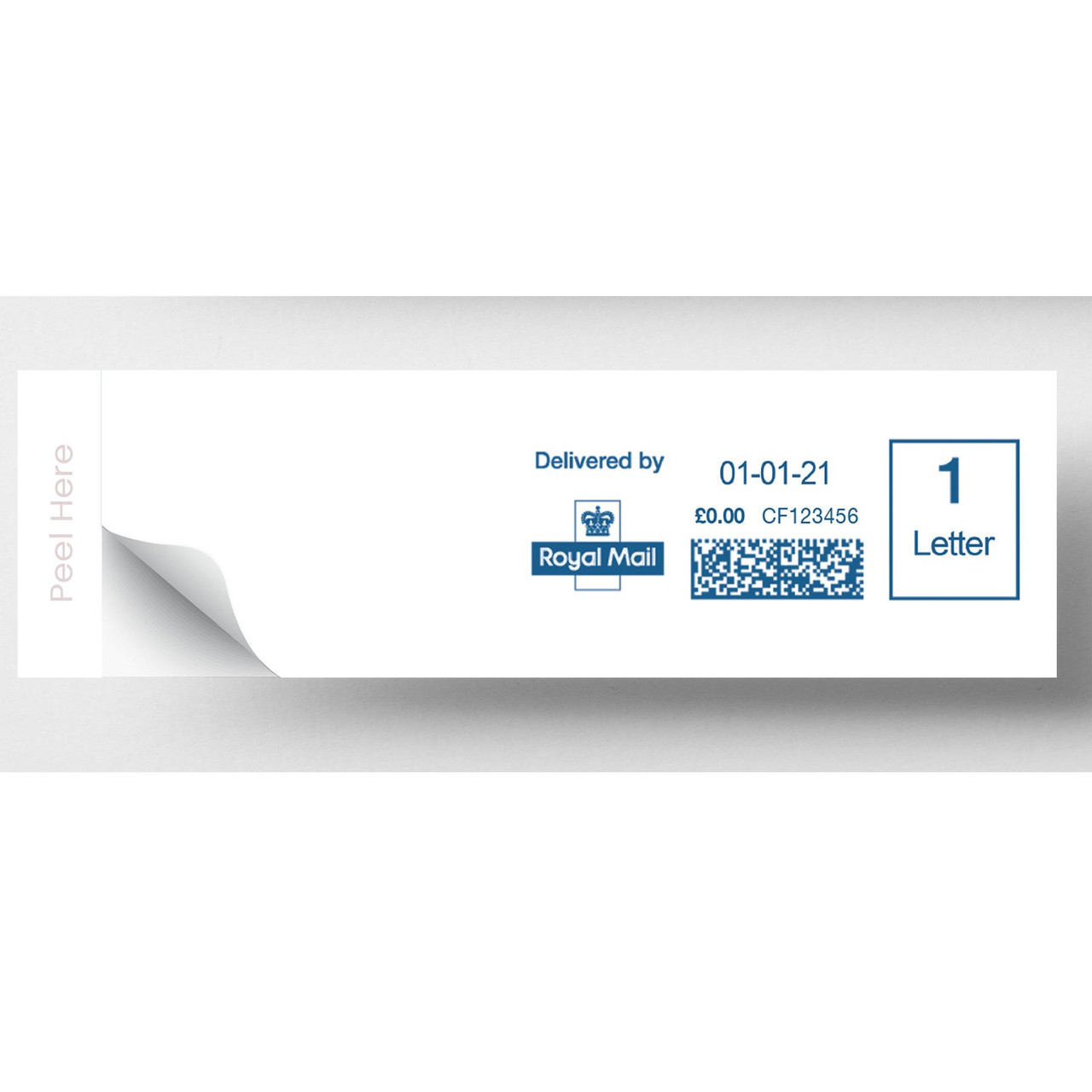 Ascom Hasler Single Strip Franking Machine Labels for Smile, 120 and 220