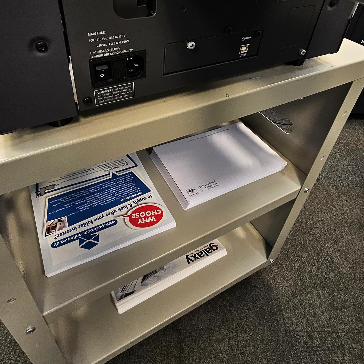 Heavy Duty Wheeled Workstation Table / Trolley for Franking / Folding Machines & Folder Inserters