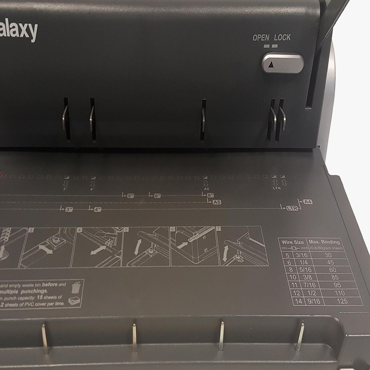 Galaxy G150 Wire Binding Machine - 15 Sheet Punch - 100 Sheet Binder