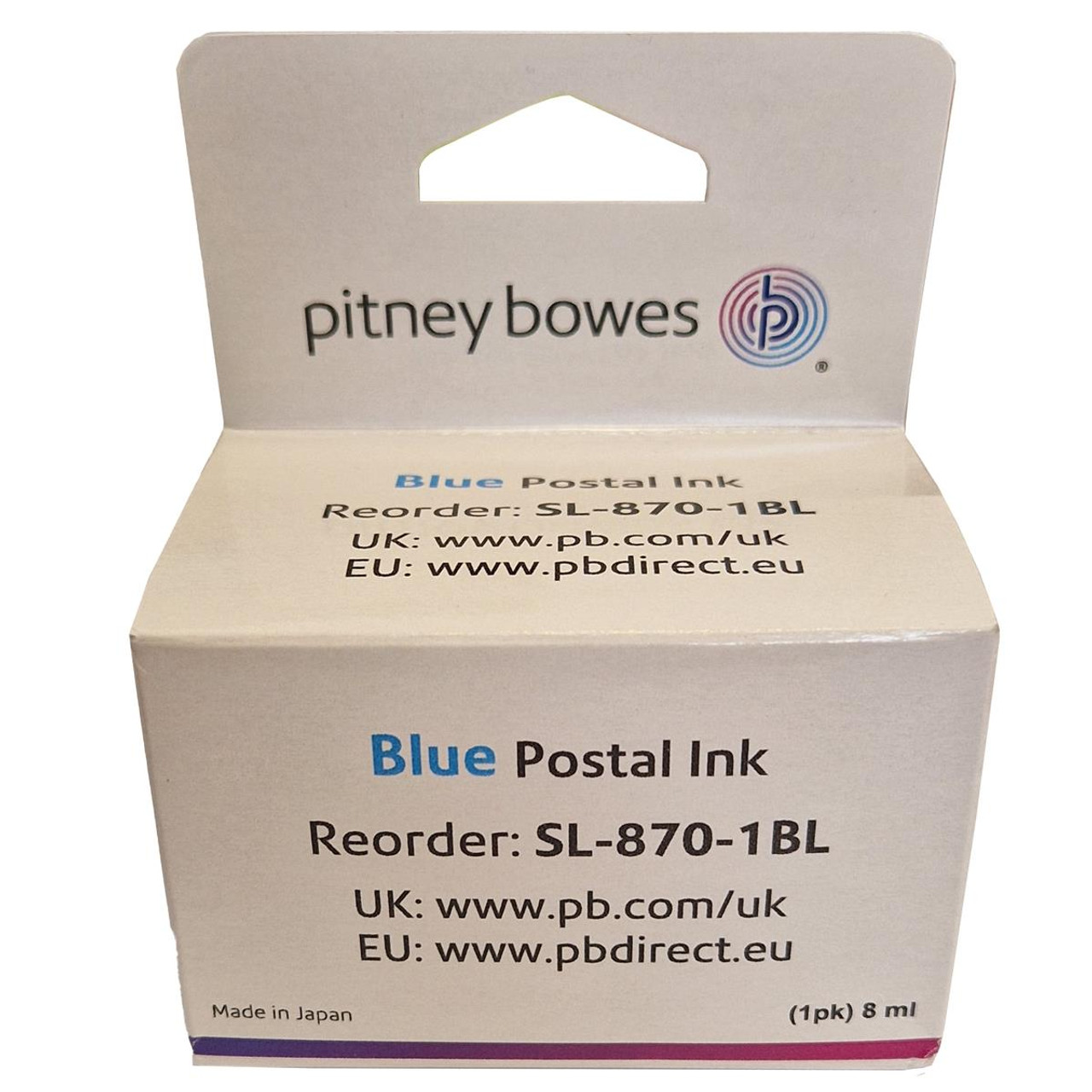 PITNEY BOWES - SendPro MailStation Ink Cartridge - SL-870-1BL - OEM - BLUE