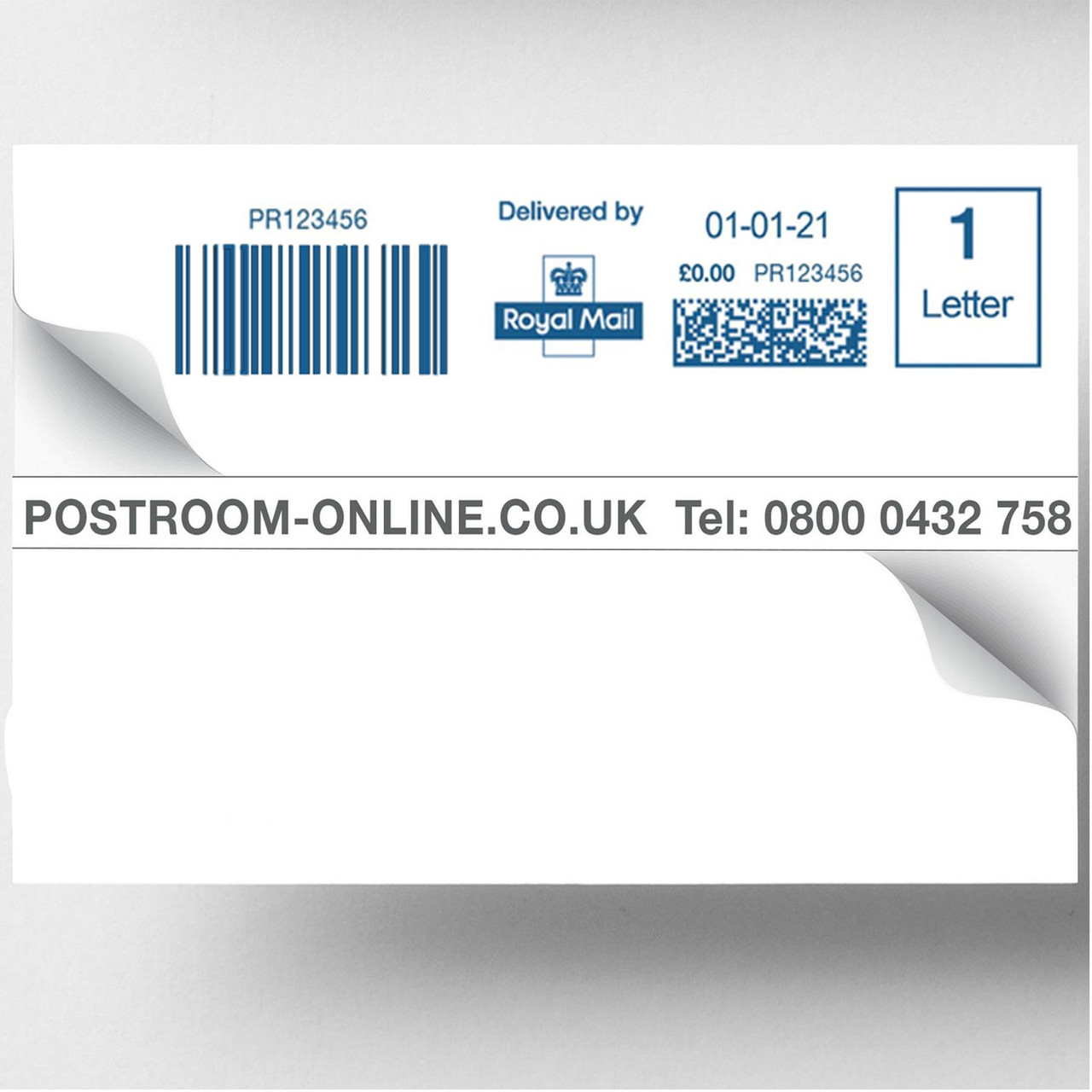  XL 215mm Mailmark Barcode Franking Labels PR DOUBLES -1000pcs