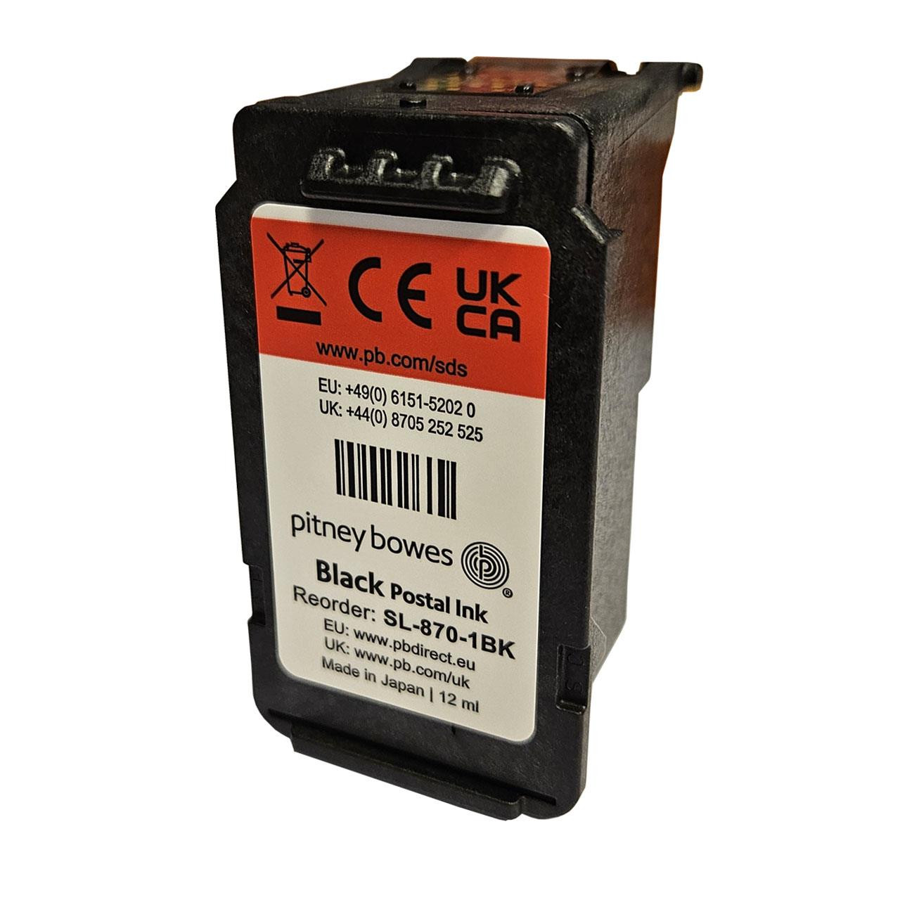 PITNEY BOWES - SendPro MailStation Ink Cartridge - SL-870-1BK - OEM - BLACK