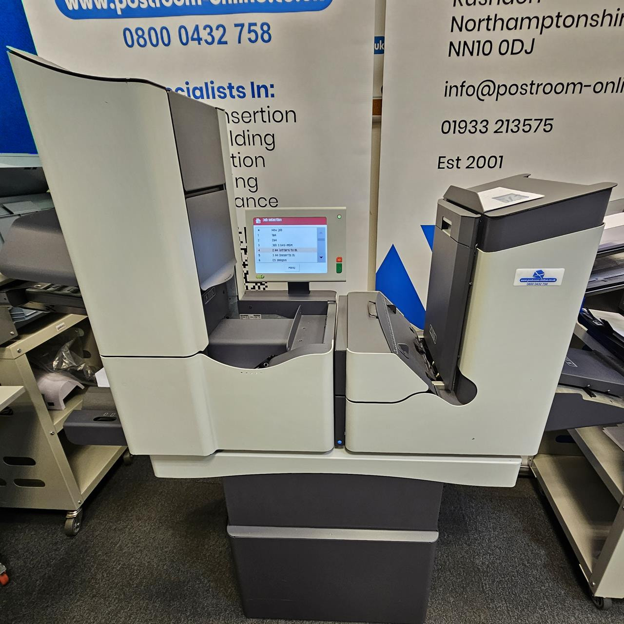 NEOPOST / QUADIENT DS-90 - 2 Feeder Station Folder Inserter Machine - REFURBISHED