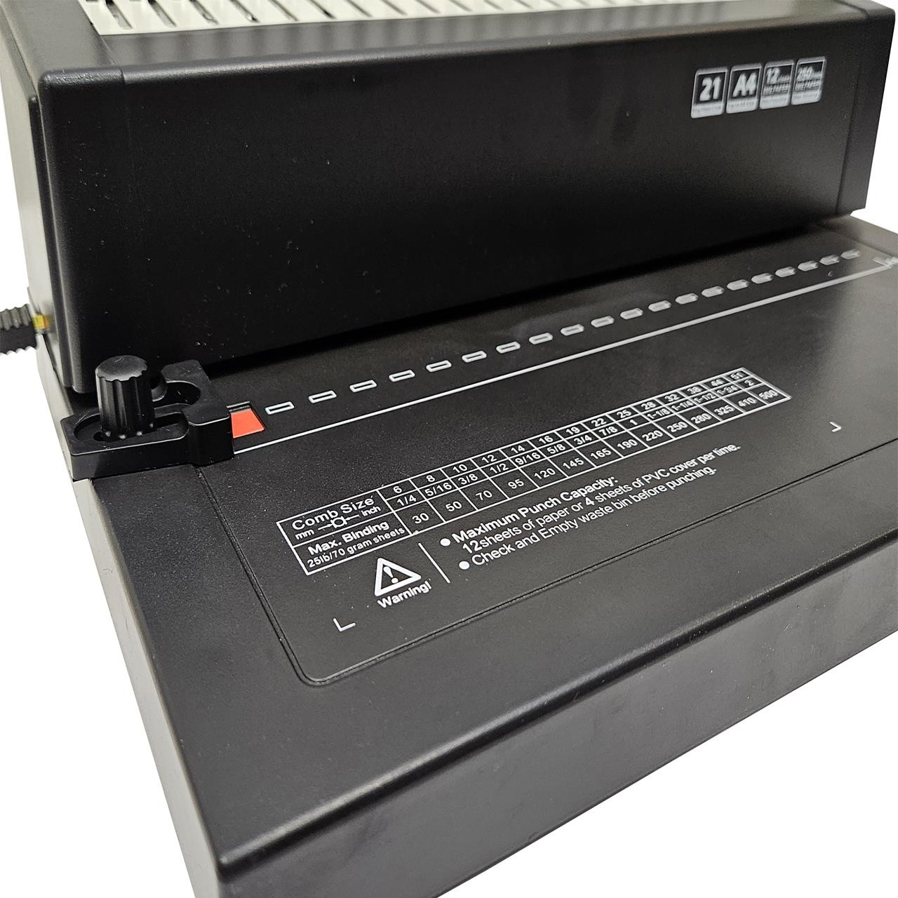 Galaxy Comb Binding Machine 12 Sheet Punch - 250 Sheet Binder