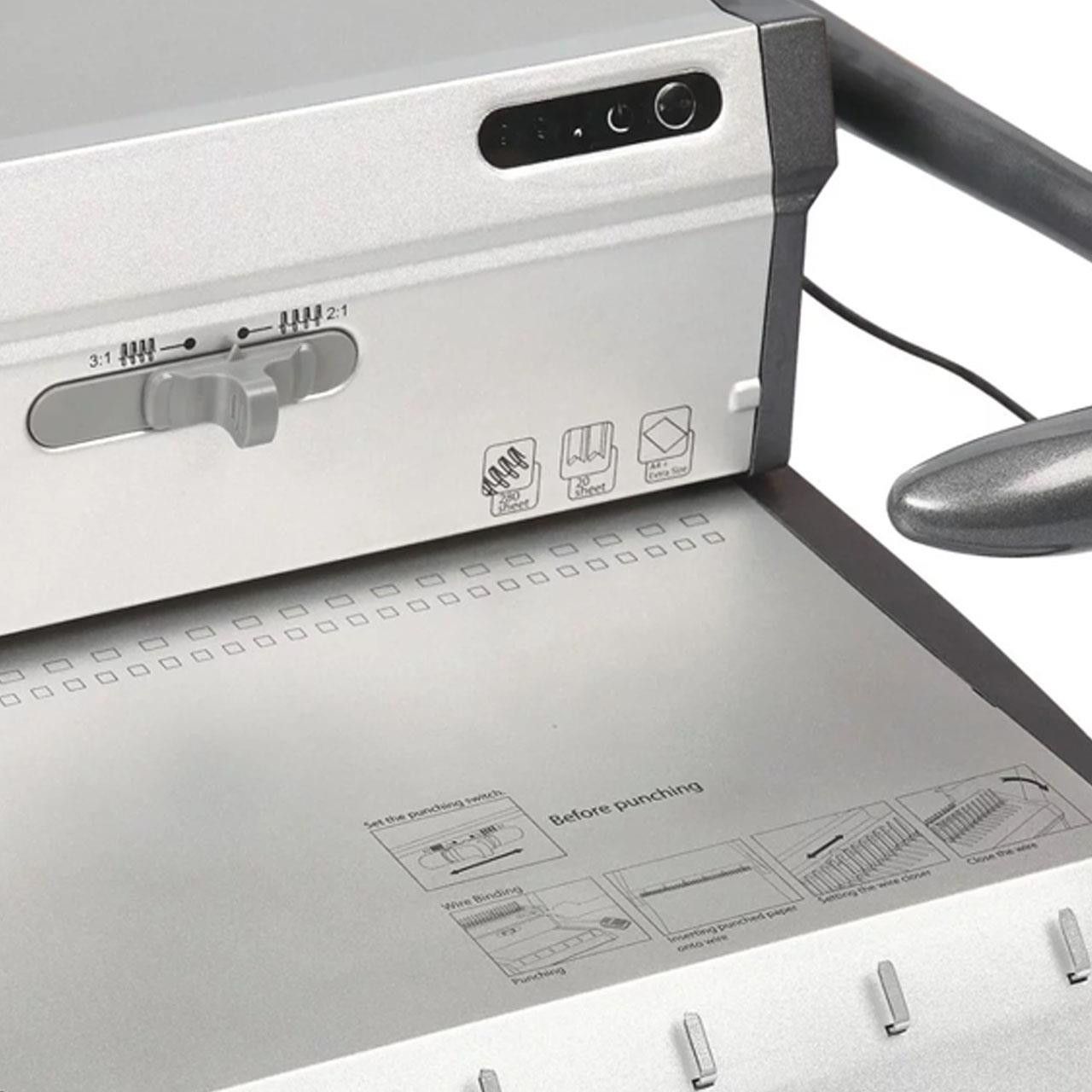 Intimus WW-200E Duo 2:1 & 3:1 Elecrtic Wire  Binder Machine - 20 Sheet Punch - 280 Sheet Binding