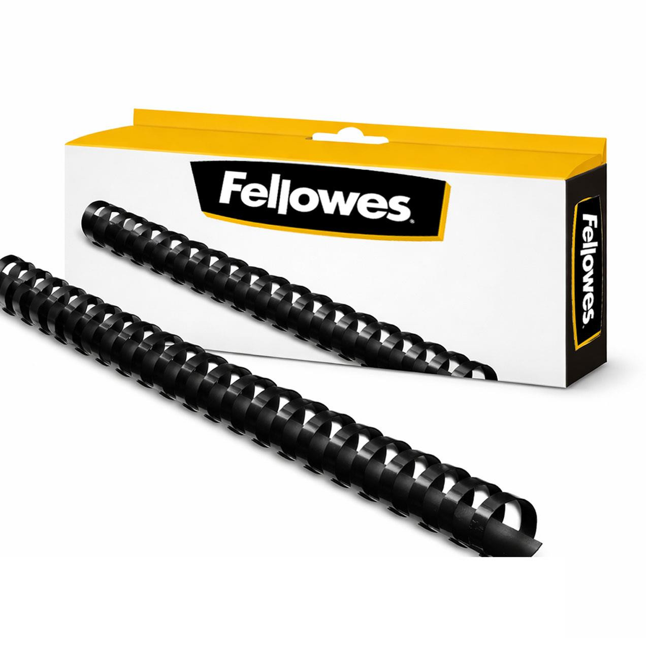 Fellowes - Comb Plastic Binders Pack 100pcs - White - Black