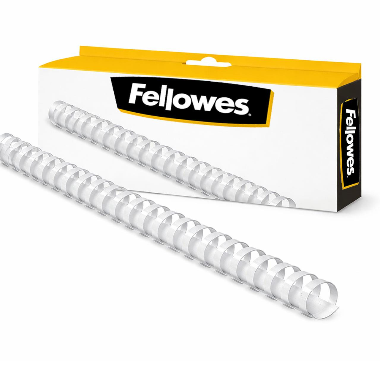 Fellowes - Comb Plastic Binders Pack 100pcs - White - Black