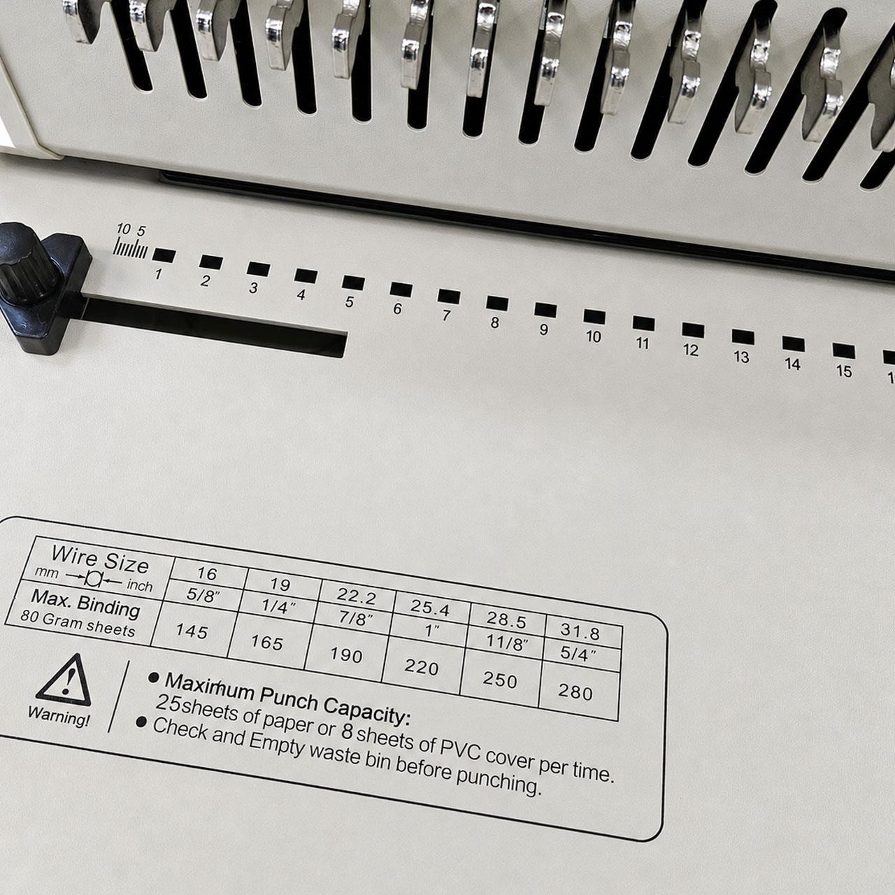 GALAXY - GP25 2:1 Wire Binding Machine - 25 Sheets Punch - 140 Sheet Binder