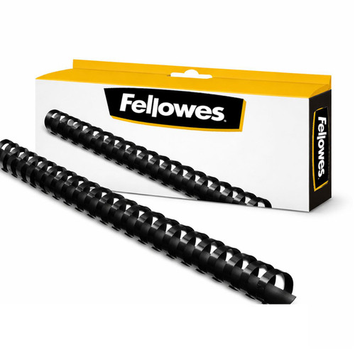 Fellowes - Comb Plastic Binders Pack 100pcs - White - Black