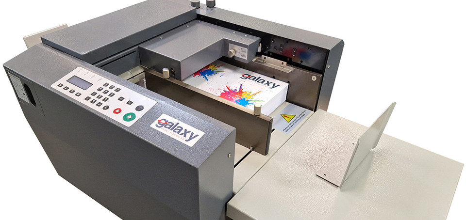 We're proud to introduce the all new Galaxy iCAP 350 Air Auto Feed Creasing and Perforating Machine.