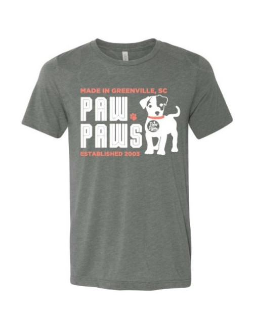 Paw Paws Retro Tee-Gray