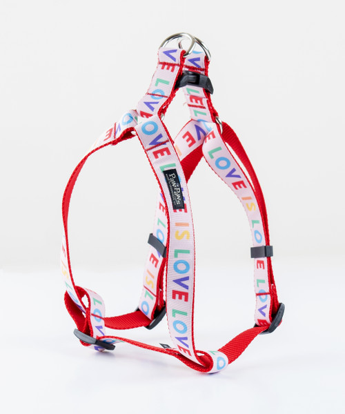 Pink Pride Dog Harness - Love is Love Step In Style