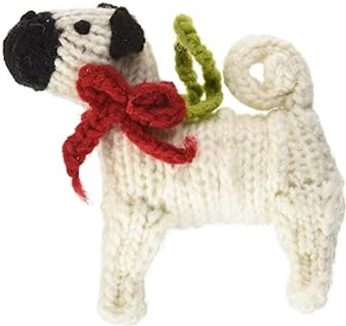 Chilly Dog Pug Dog Ornament |