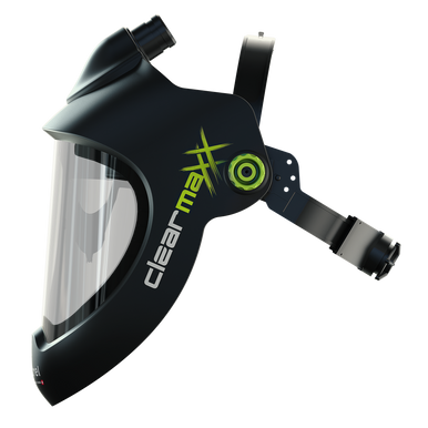 Optrel Clearmaxx Grinding PAPR Shield Side Angle