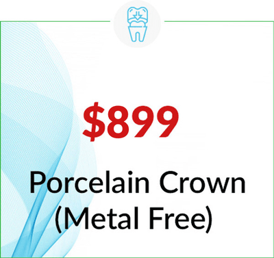 Porcelain Crowns (metal free) offer for $899 in West Bloomfield, Ann Arbor & Waterford, MI - Dental House Dentist Office