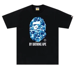 Bape Tee Blue Regular White Letter