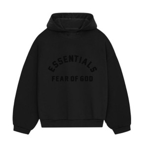 front view of black casual hoodie