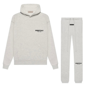 Front view of the cuffed pants and hoodie