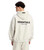Oversized unisex cotton hoodie back view showing relaxed fit and soft fabric
