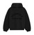 front view of black casual hoodie