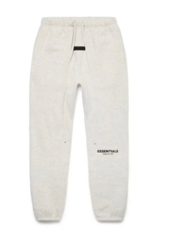 sweatpants with relaxed fit, elastic waistband, and side pockets, front view