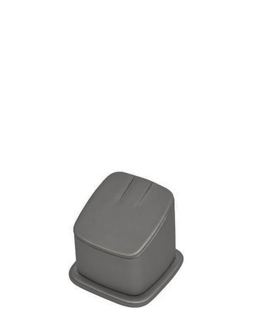 Dark grey palladium linea small single hide-a-tag ring tower with base